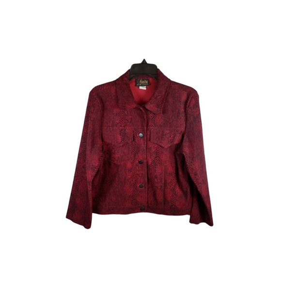 Vintage David Paul coat jacket red women's size medium - Picture 1 of 12